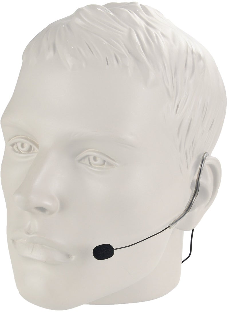 HEIMU Single Earhook Headworn Omni-Directional Headset Microphone (for 3.5mm Plug with Thread Type +1/4" Plug Black) - Image 2